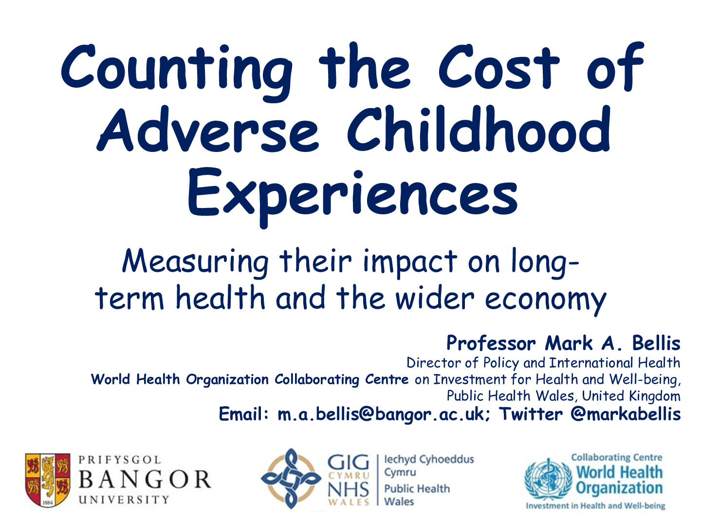 Counting the Cost of ACEs - Prof Mark Bellis