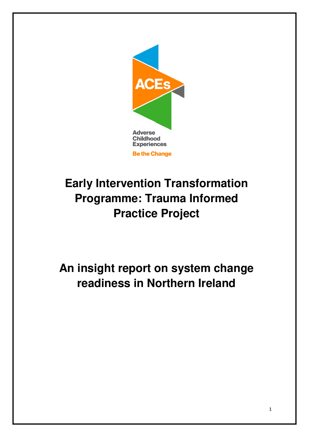 EITP Trauma Informed Practice Systems Change Regional Insight Report Final