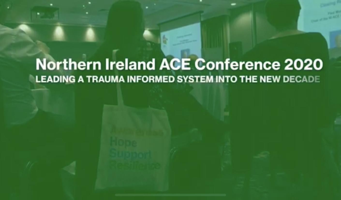 Opening title image of video linked below stating 'Northern Ireland ACE Conference'.
