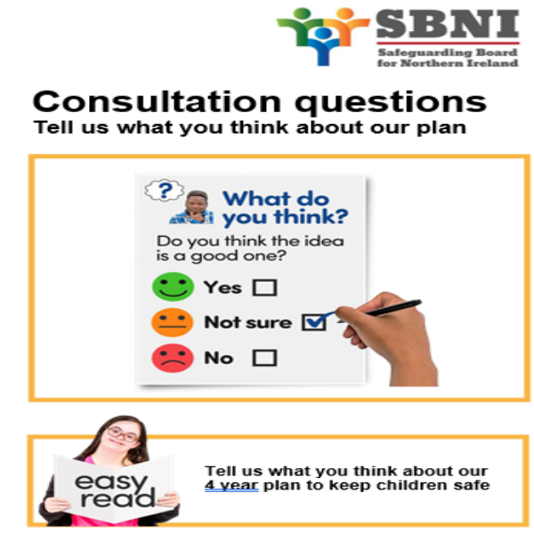 SBNI Strategic Plan 2026 - 2030 Easy Read Consultation Questions