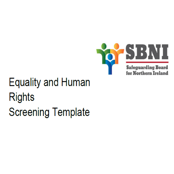 SBNI Strategic Plan 2026-2030 Equality Screening